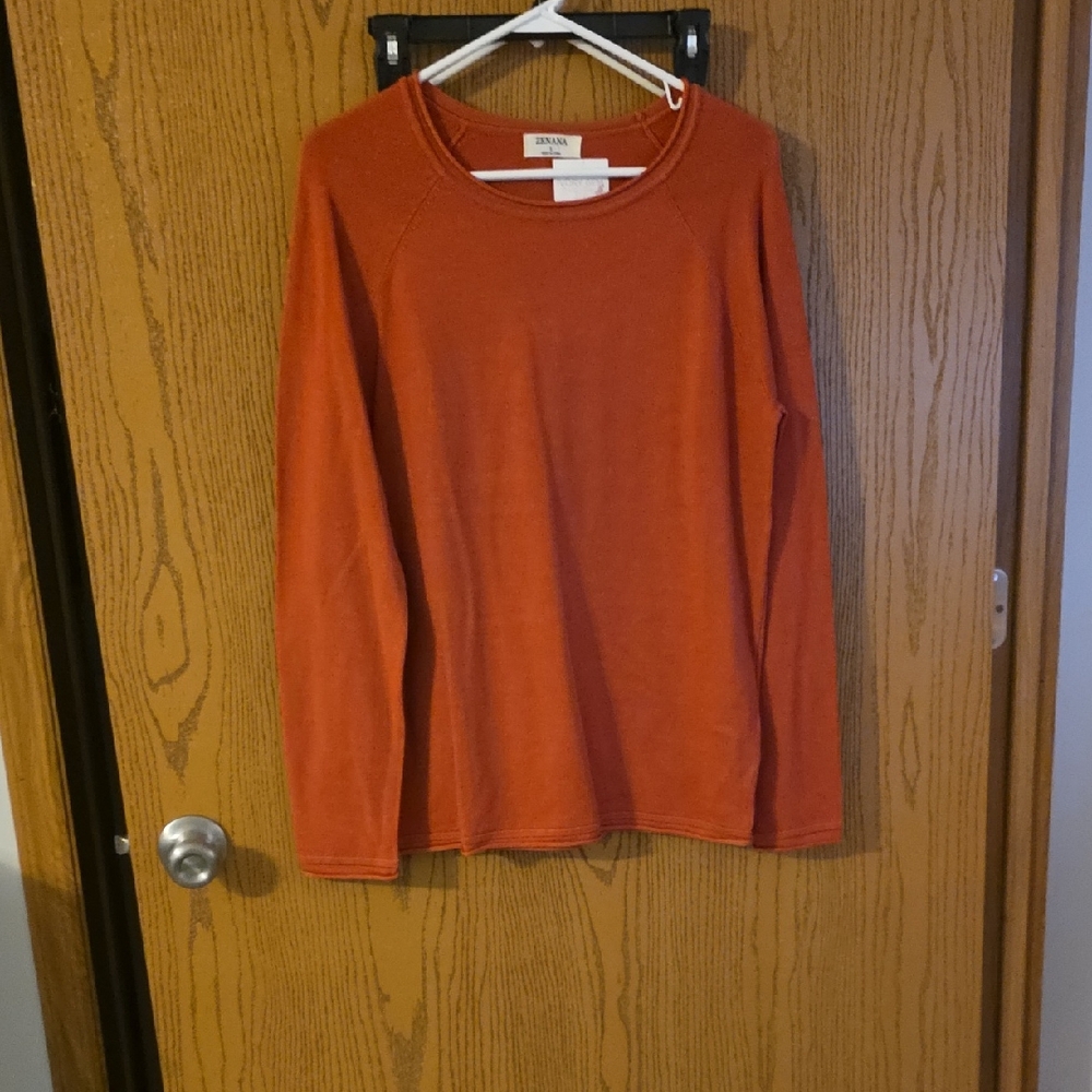 Zenana Burnt Orange Long Sleeve Top PTP 20